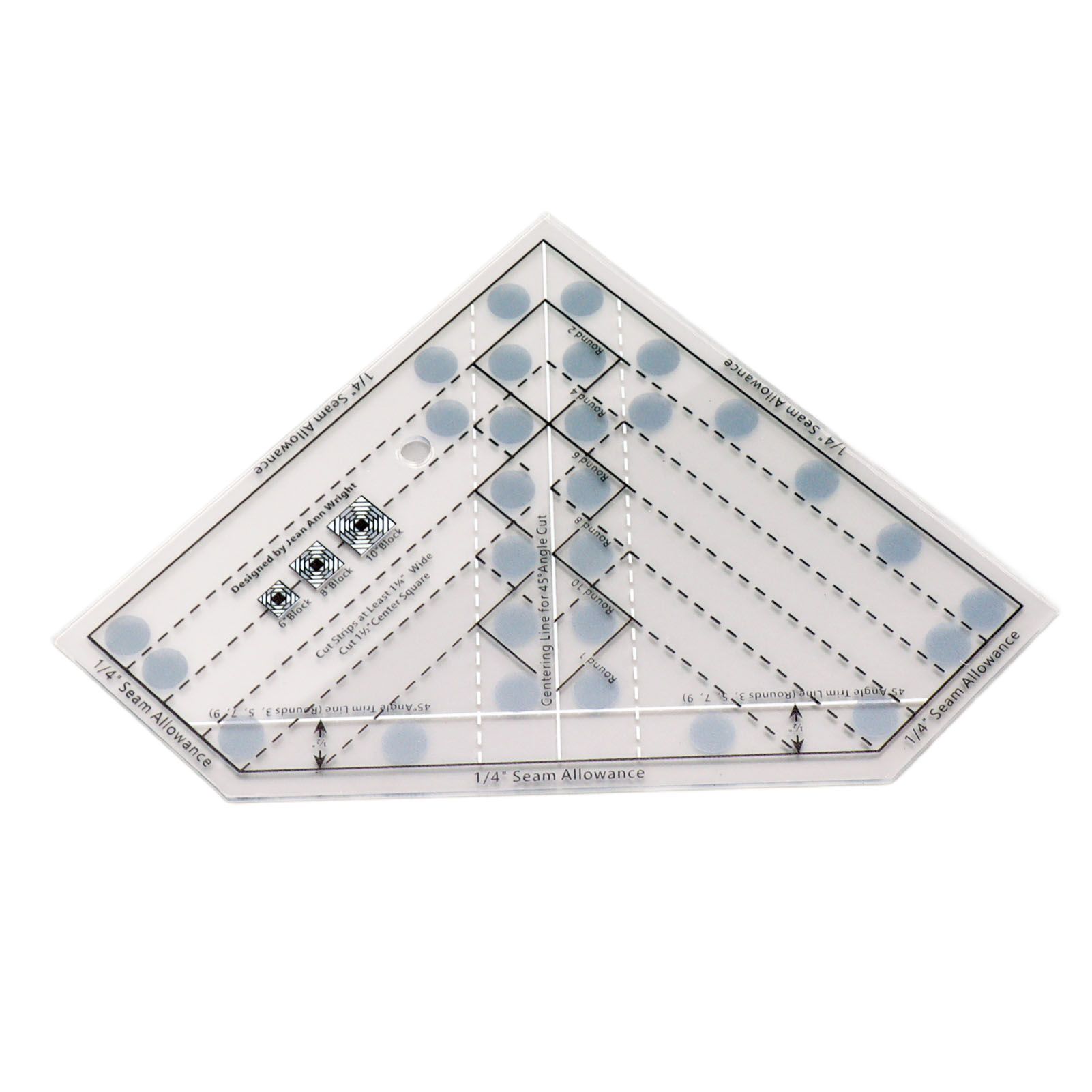 Mini Quilt Ruler Transparent Acrylic Precise Scale DIY Trim Tool Quilting Ruler for 6 8 10 Inch Finished Blocks โ image 3