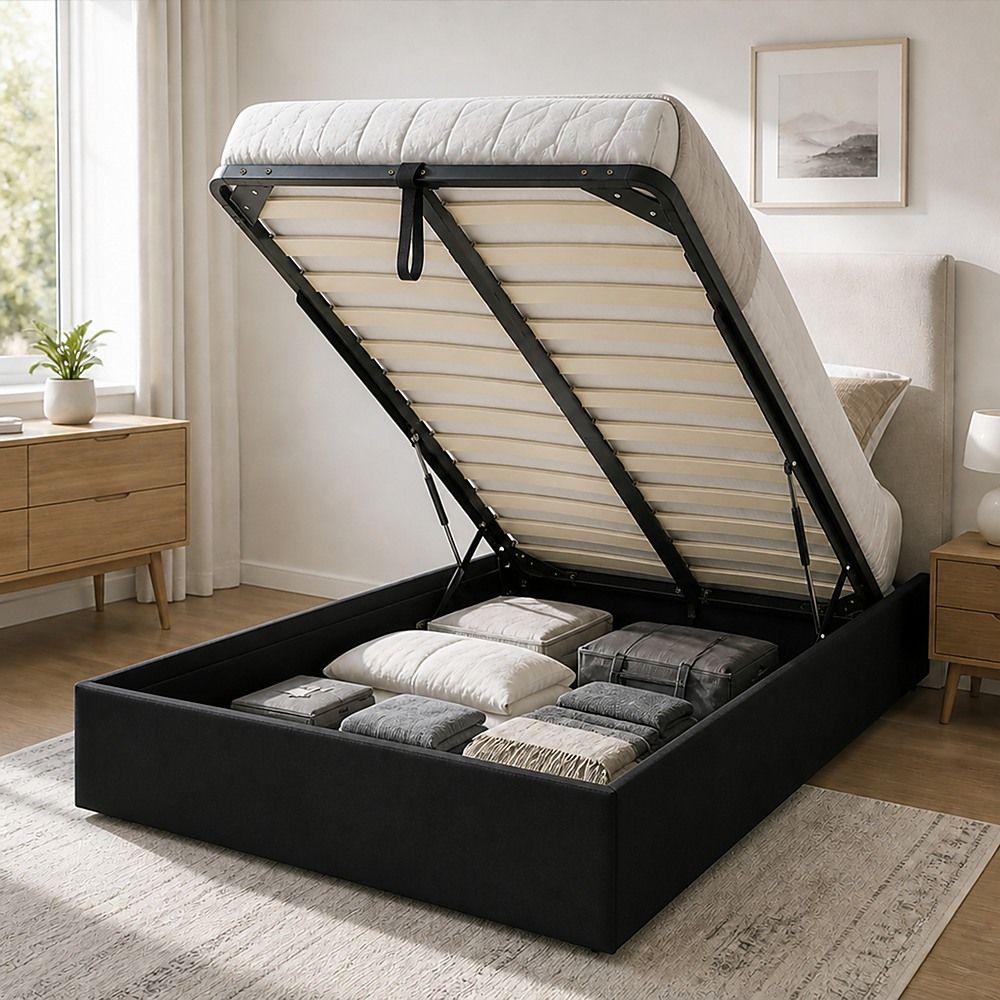 Gas Lift Bed Mechanism – King Single Bed Frame with Wooden Slats — image 3