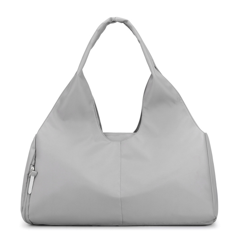 Grey Large Capacity Travel Duffel Bag - Lightweight Sports Gym Bag with Dry Wet Separation for Weekend Getaways and Business Trips