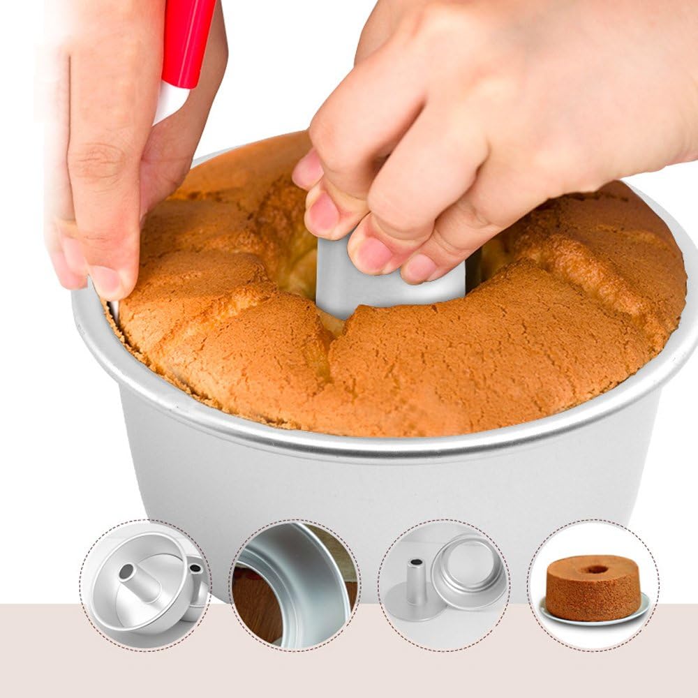 6 Inch Angel Food Cake Pan with Removable Bottom, Aluminum Round Tube Pan Chiffon Cake Mold Baking Tin โ image 5