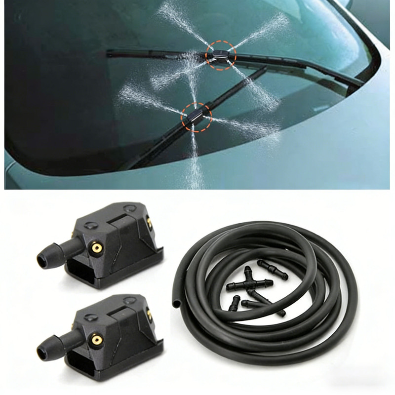 Adjustable 4-hole car wiper arm washer nozzle 8mm/9mm, compatible with Renault Espace 3 windshield washer retrofit — image 3
