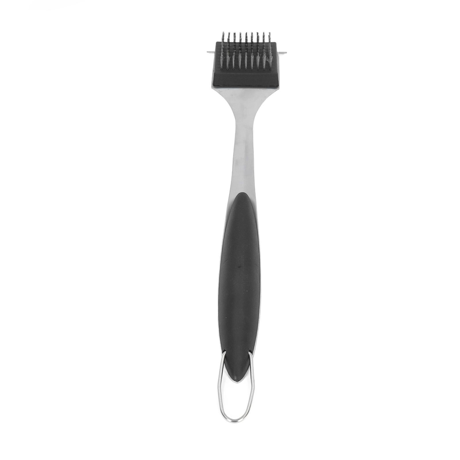 Barbecue Grill Brush Scraper Long Handle Stainless Steel Silver No Scratch Cleaning Portable for BBQ Grilling — image 2