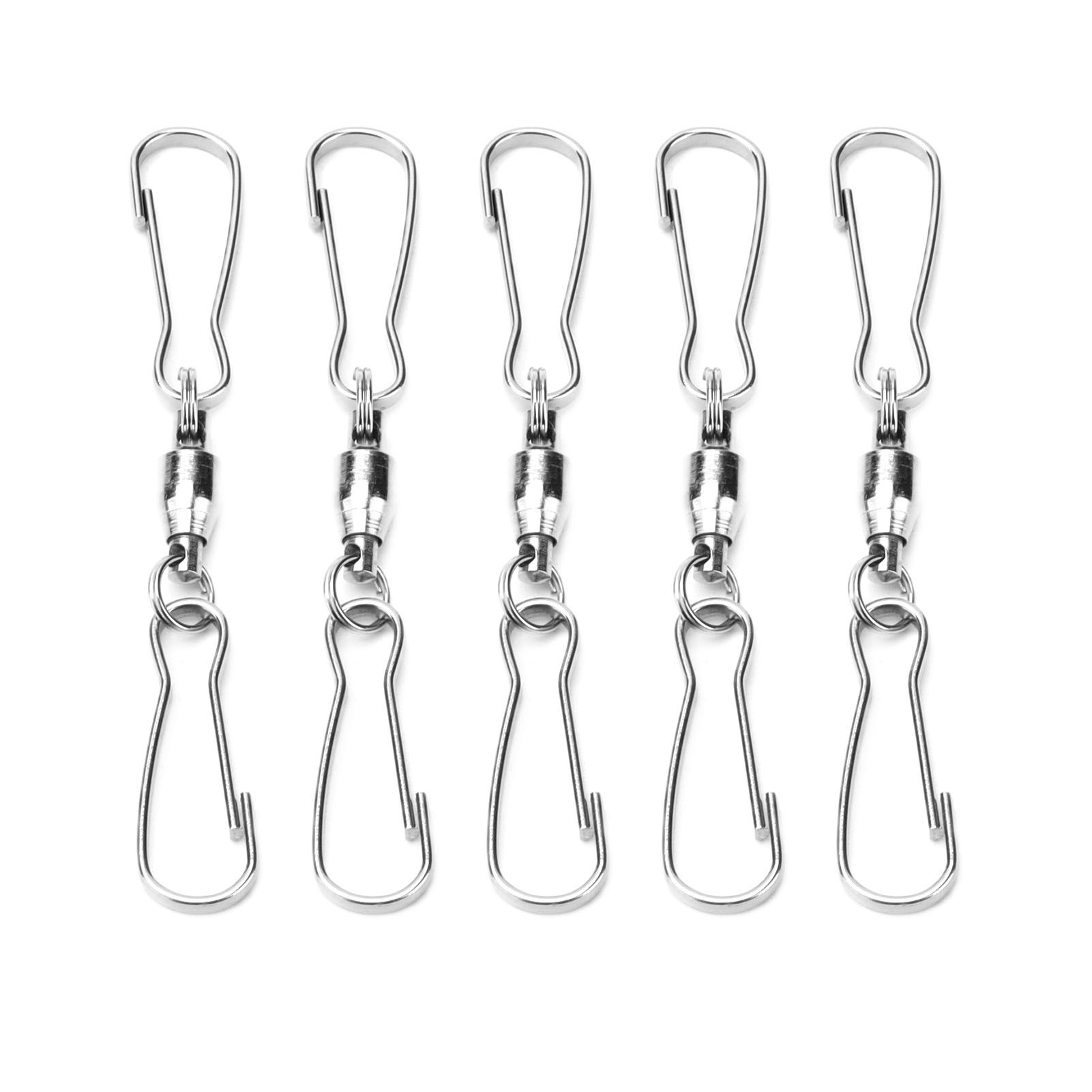 10pcs Hanging Hook Stainless Steel 360° Rotating Hook for Bird Feeder Wind Chimes7cm — image 5