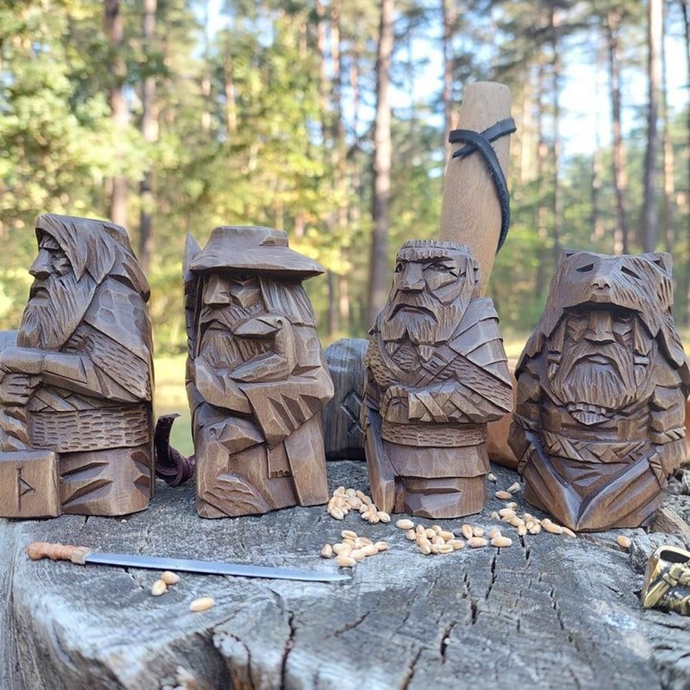 Odin Thor Resin Viking Statue Art Craft Ornaments for Home Outdoor Garden Decoration — image 4