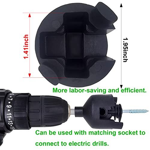 100 Pcs Black Electric Fence Insulator Screw-in Insulator Fence Ring Post Wood Post Insulator and 1 Pc Free Insulator Socket Tool — image 5