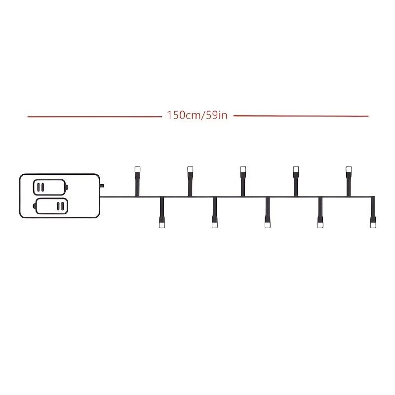 Football Shaped LED String Light, Warm Yellow Soft Glow, Cozy Decoration for Bedroom and Party. USB Powered, 1.5 Meters with 10 Lights โ image 3