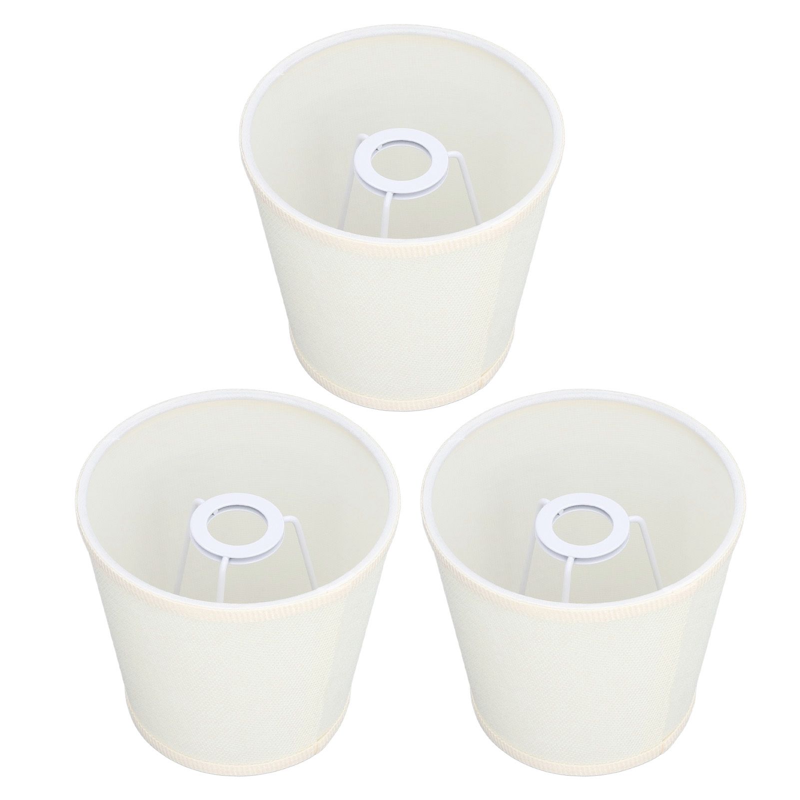 3Pcs Table Lampshade Hand Crafted High Transmittance Soft Cloth Highly Durable Safe Design Small Lamp Shades — image 5