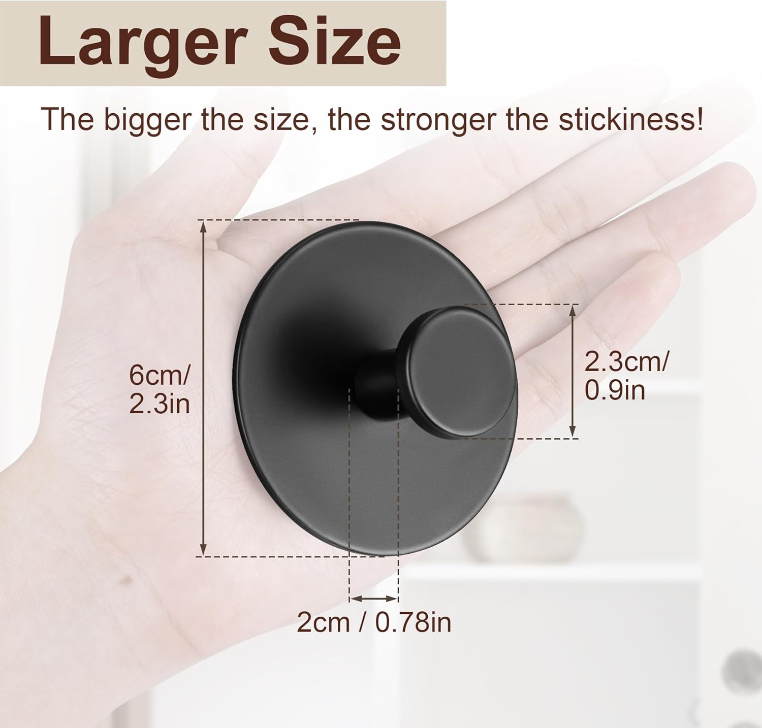 Multifunctional Towel Hooks for Bathroom Wall - Extra Sticky Stainless, Holds up to 12LB, Coat Hooks Wall Hooks, Adhesive Door Holder Hanger Shower — image 4