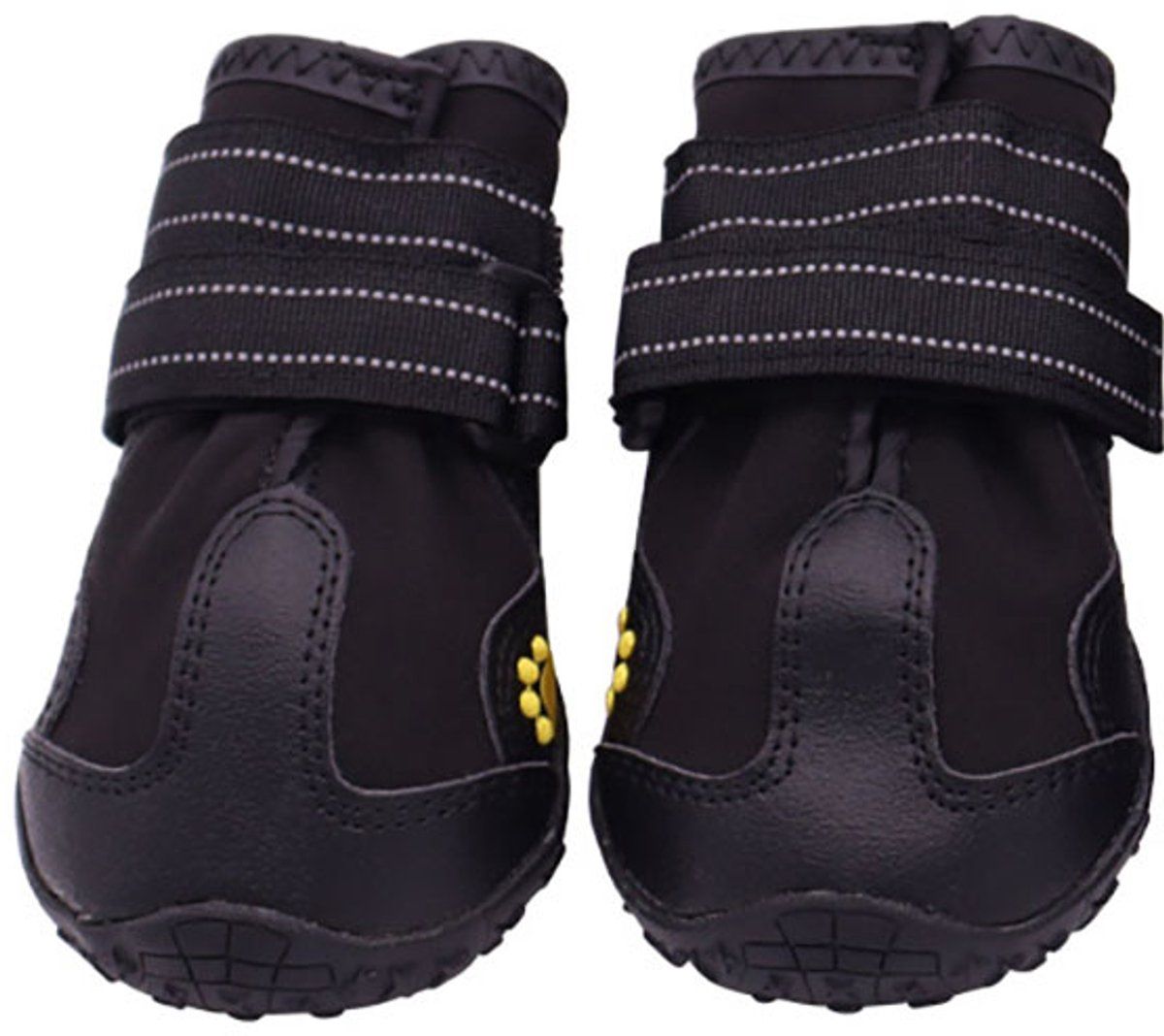 Dog Shoes Adjustable Paw Protectors Black, 7.5 x 6.5 cm — image 2