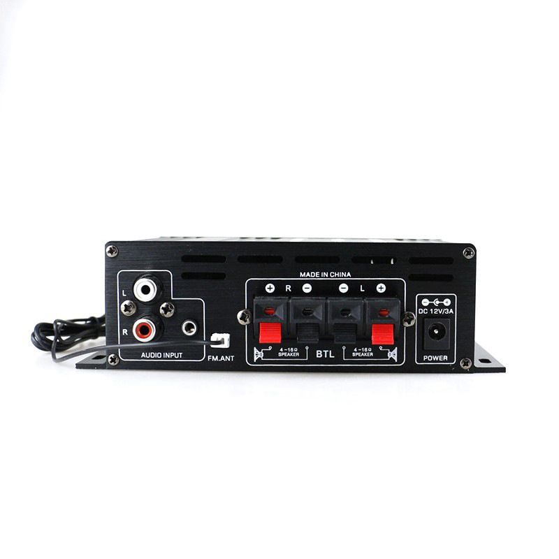 Audio Power Amplifier Stereo Speaker BluetoothAmp Receiver with Power Supply,Remote Control,FM Antenna for Car Home Bar Party — image 4