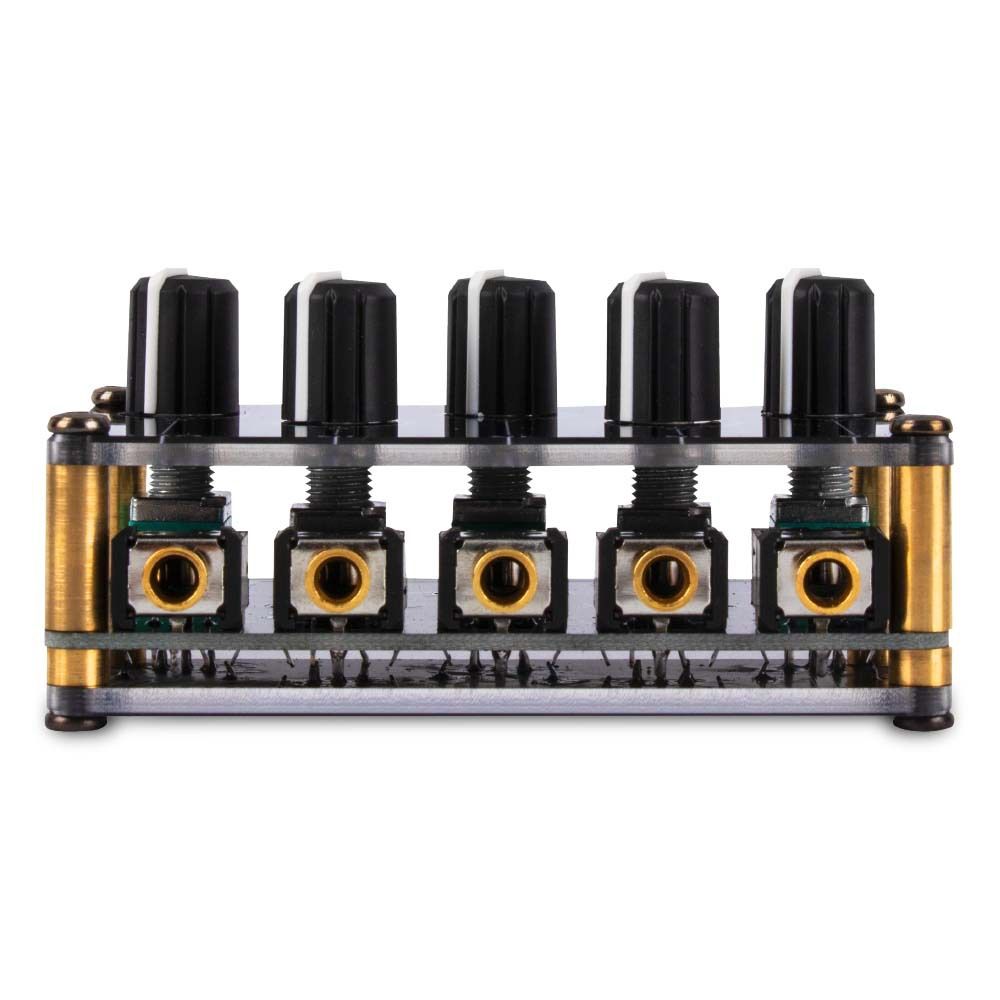 Audio Mixer, 4 Input 1 Output Mini Low Noise Sound Board Console Portable Passive Stereo Audio Mixer Mini Stereo Live Studio โ image 2