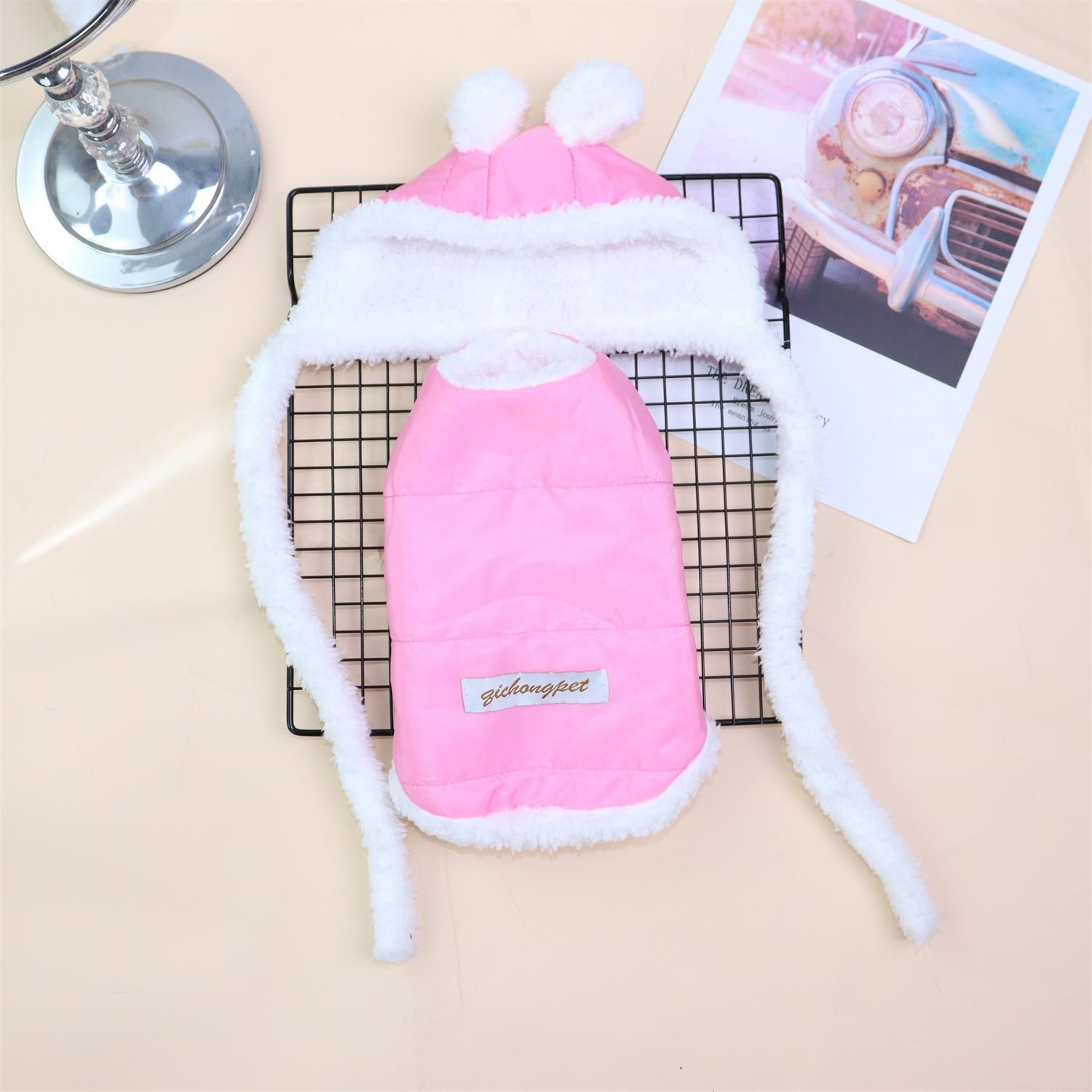 Pet Clothing Two Legged Clothes Odd Pet Thickened Warm cream suit yellow XXL — image 6
