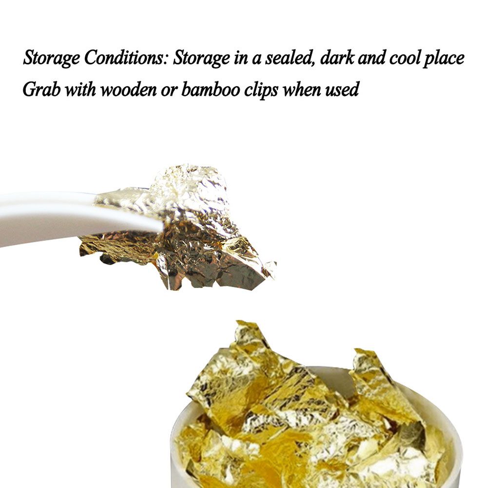 10ml Gold Flakes Gold Leaf Decoration Gold Foil Cooking Cake Chocolate Decoration โ image 2