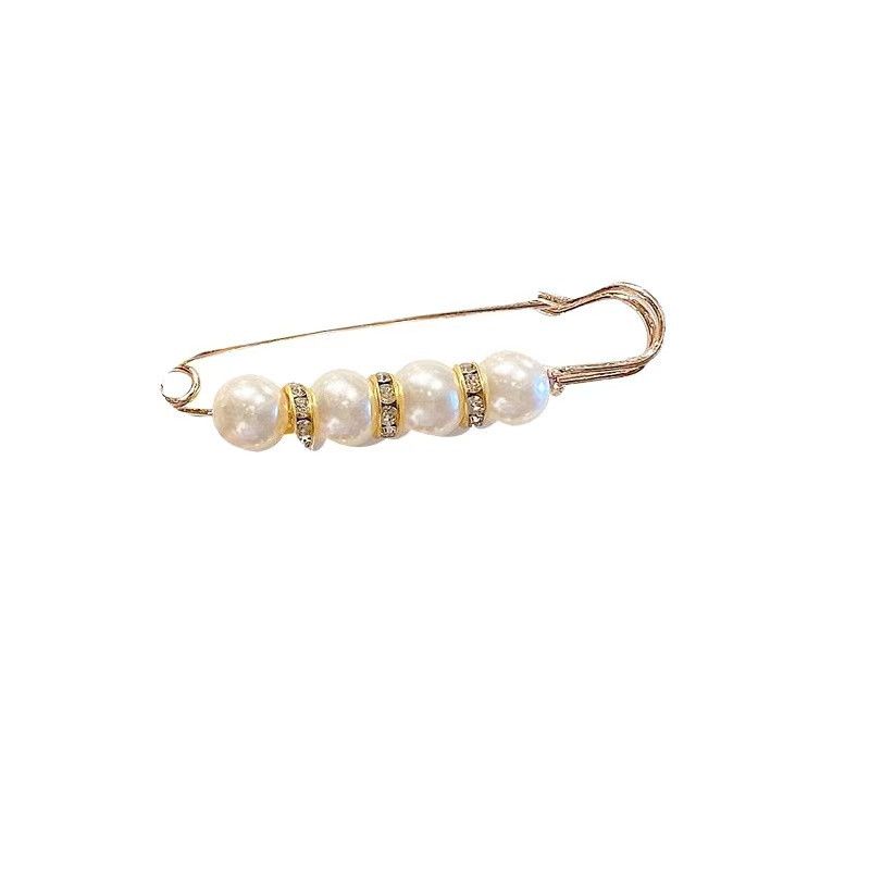WSD Pearl Waist Pin Flower Brooch Unisex 6-piece set of waist-shaping needles D โ image 5