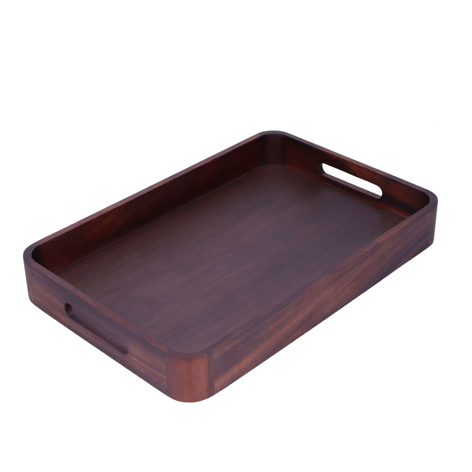 Walnut Rectangular Tray Wooden Dinner Plate Fruit Tray Household Tea Cup Holder for HomeSmall — image 5