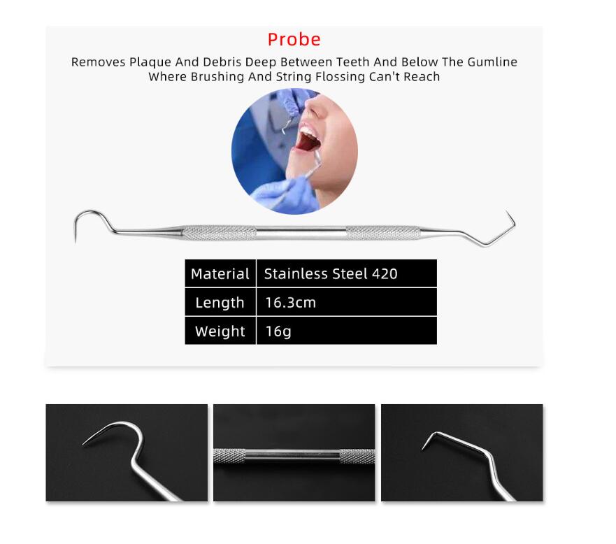 Dentist Stainless Steel Tartar Remover Set of 4 — image 4