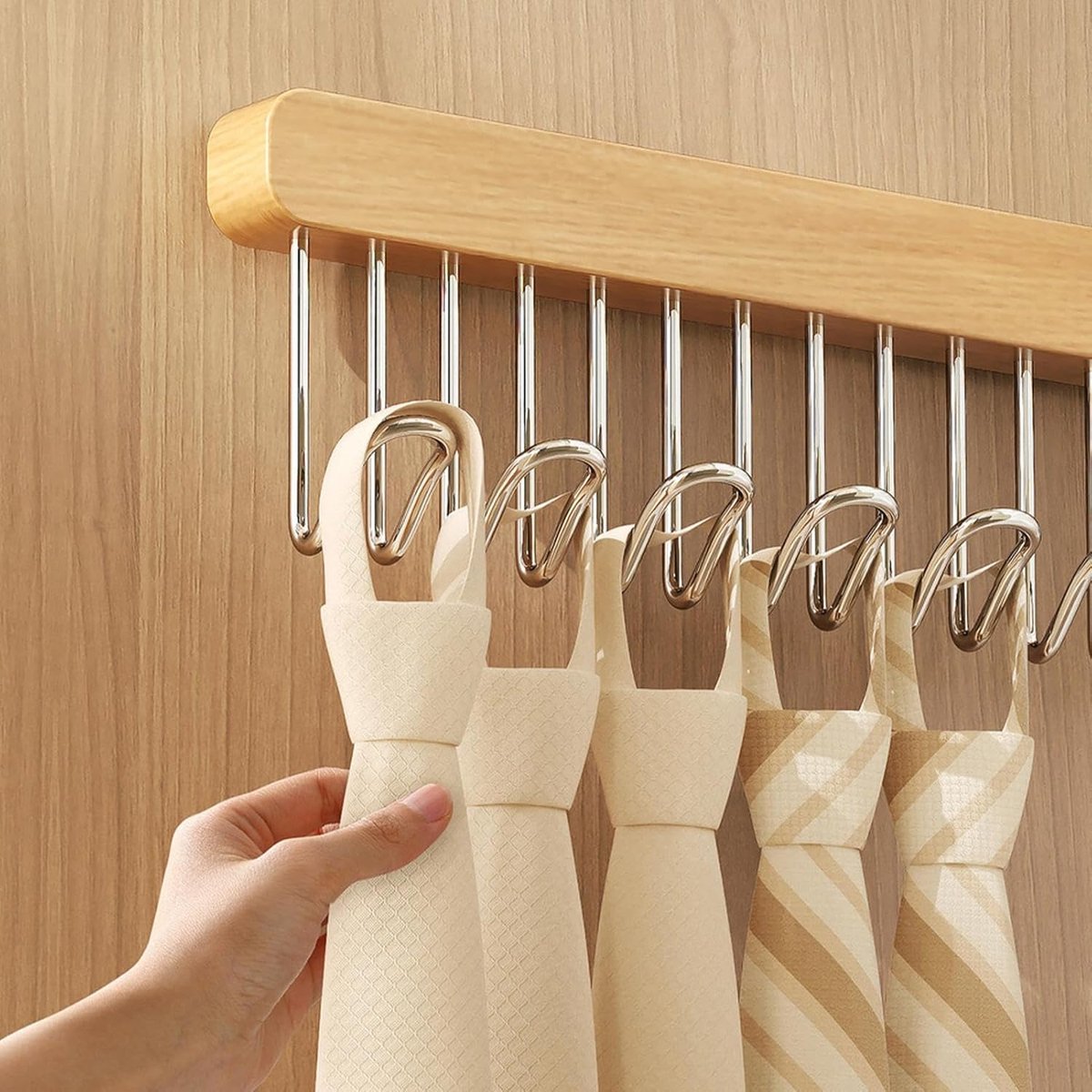 Clothes Hangers - Clothes Rod - Extendable - Hook Extendable Clothes Hanger - Non-Slip Coat Racks With 8 Hooks - Multifunctional Hanger - Multifunctional — image 4