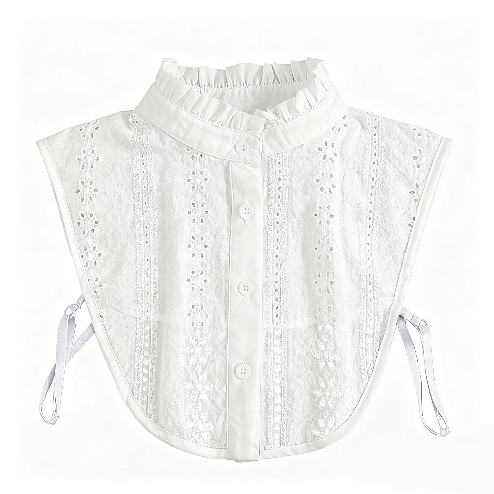 2 pieces of women's fake collars, new style, pure cotton jacquard, fungus edge decoration shirt collar, autumn and winter new style, professional fake collar