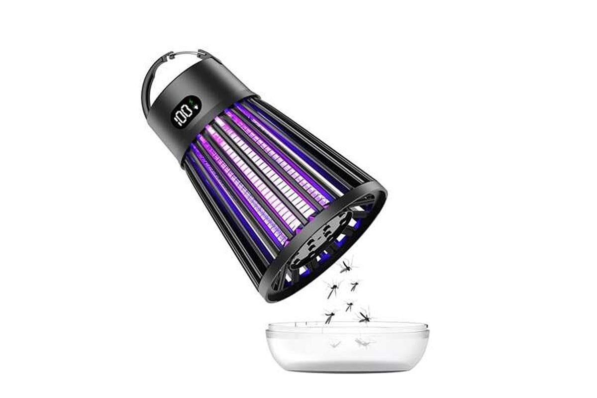 Electric Zapper Portable Rechargeable Mosquito Killer Lamp Trap -Black โ image 3