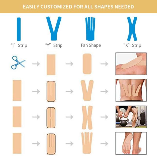 Kinesiology Baseball Recovery Tape 5cm wide x 5m long (uncut) for shoulder, knees, joints - skin color (beige) โ image 5