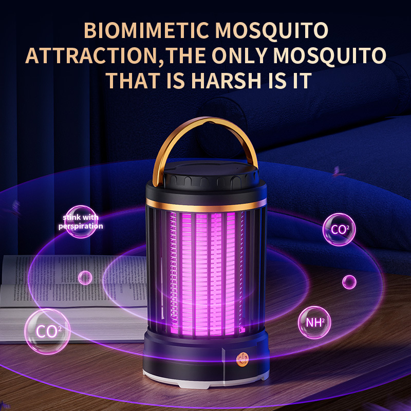 Dark Blue Portable 3-in-1 Electric Mosquito Zapper Lamp - UV Bug Killer, Warm Night Light & Bright Lantern, USB Plug-in use โ image 5