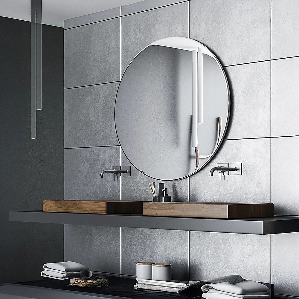 90cm Round Wall Mirror Bathroom Makeup Mirror by Della Francesca โ image 2