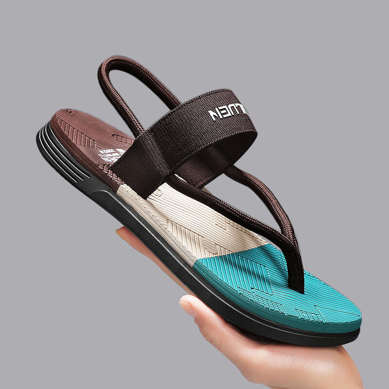 Men's Outdoor Non-Slip Sandals, EVA Lightweight Thick-Sole Beach Slippers for Casual & ports(brown-39) — image 6