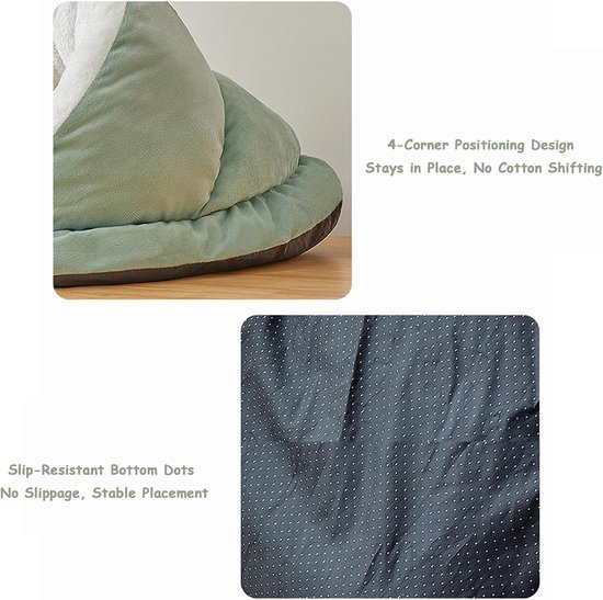 Cat Bed - Comfortable Slipper-Shaped Cat Bed - Semi-Closed Pet Den - Suitable for Indoor Cats and Small Dogs - Warm Plush Cat and Dog Bed - Non-Slip Bottom โ image 2