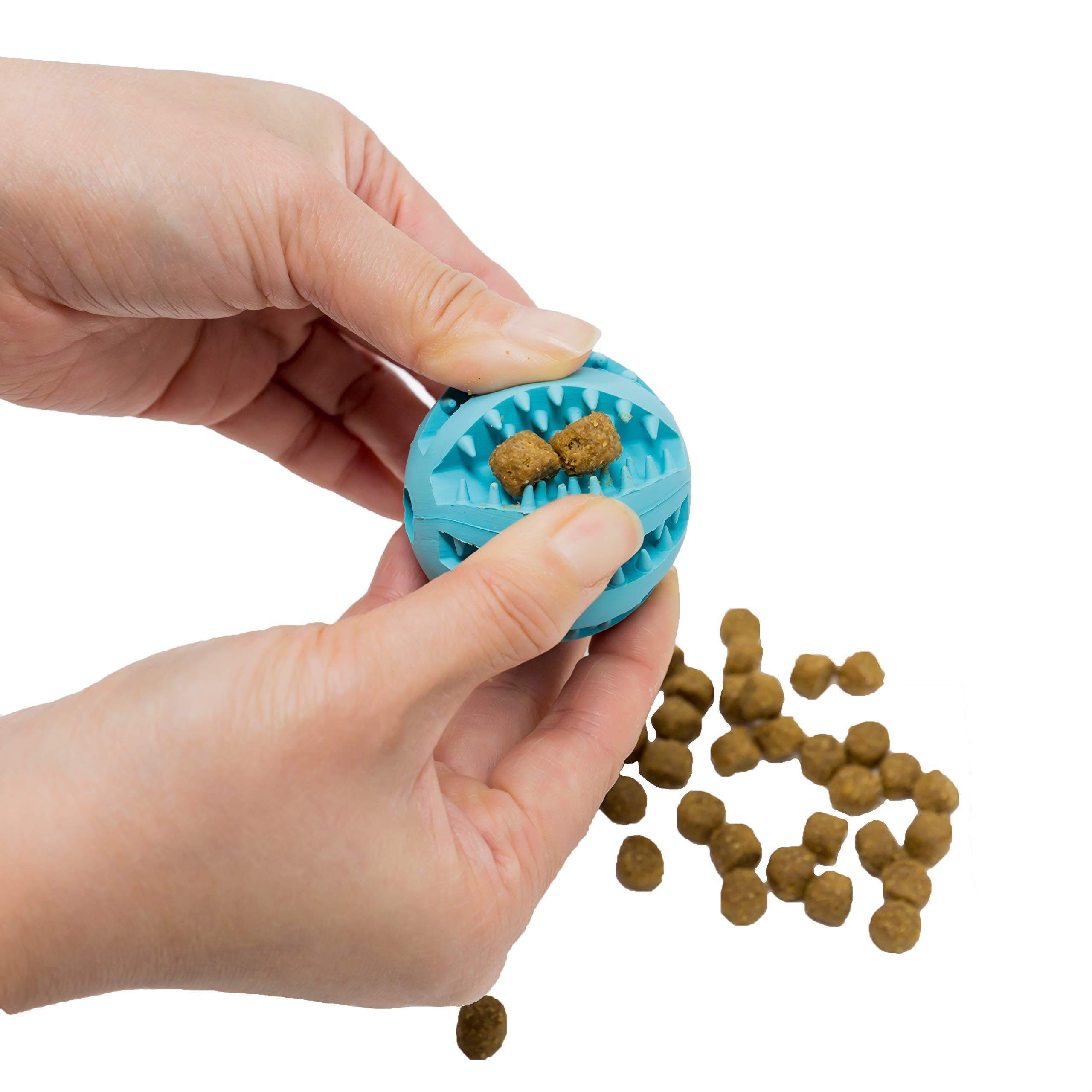 2 Pack Dog Ball Toys for Pet Tooth Cleaning, Chewing, Fetching, Treat Ball Food Dispensing Toys (Small 2 Inch) — image 3