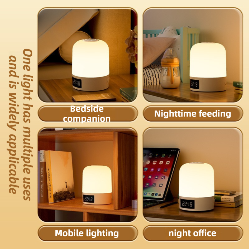Smart Digital Clock Night Light - Remote Dimmable Bedside Lamp & Sleep Aid for Nursery, Feeding & Bedroom (K2022) โ image 4