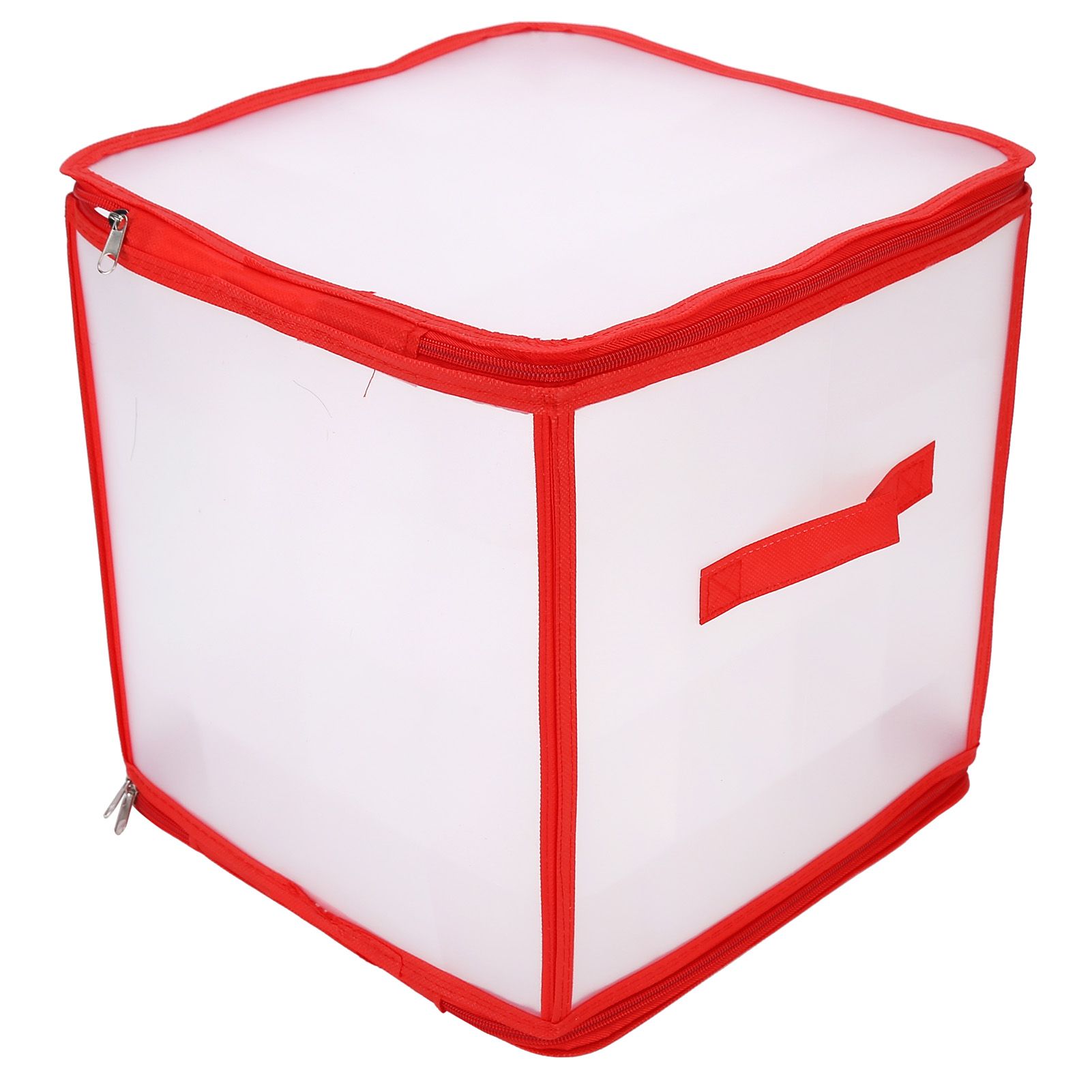 Storage Box Transparent PVC Zipper Sealed Durable Sock Organizer with Compartment for Home Office — image 4