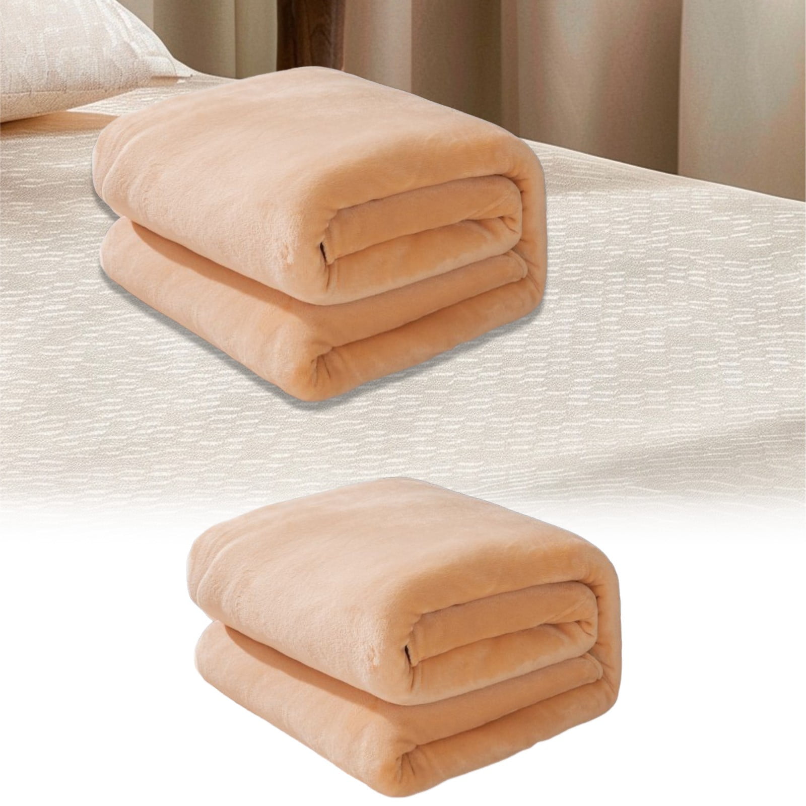 Fleece Throw Blanket, Soft Plush Flannel Microfiber Couch and Bed Blanket for Sofa, Home and Winter Comfort, Brown, 70x100cm — image 4