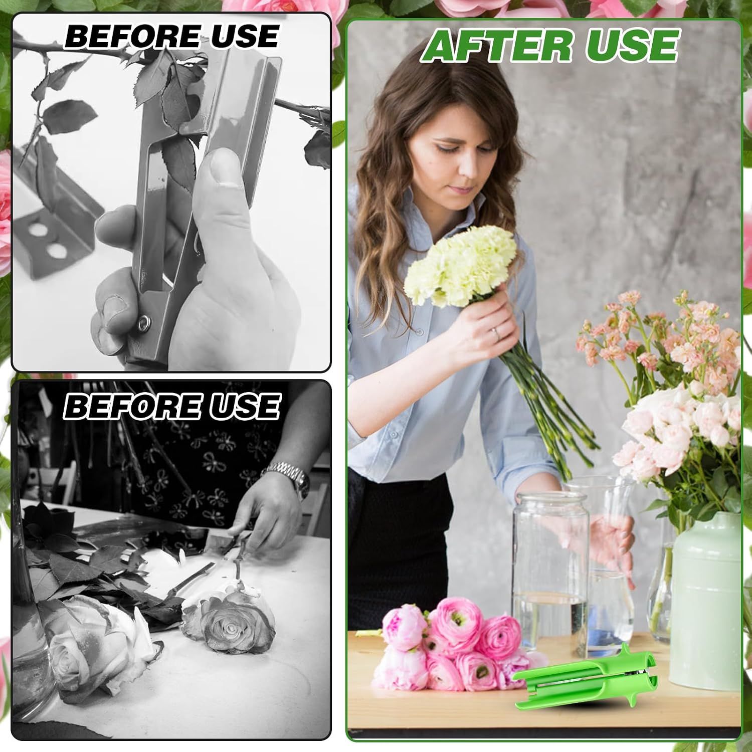 Green Rose Thorn Stripper Tool, Flower Stem Cleaner and Leaf Remover for Floral Arrangements, Gardening, Home Use and Professional Florists โ image 5