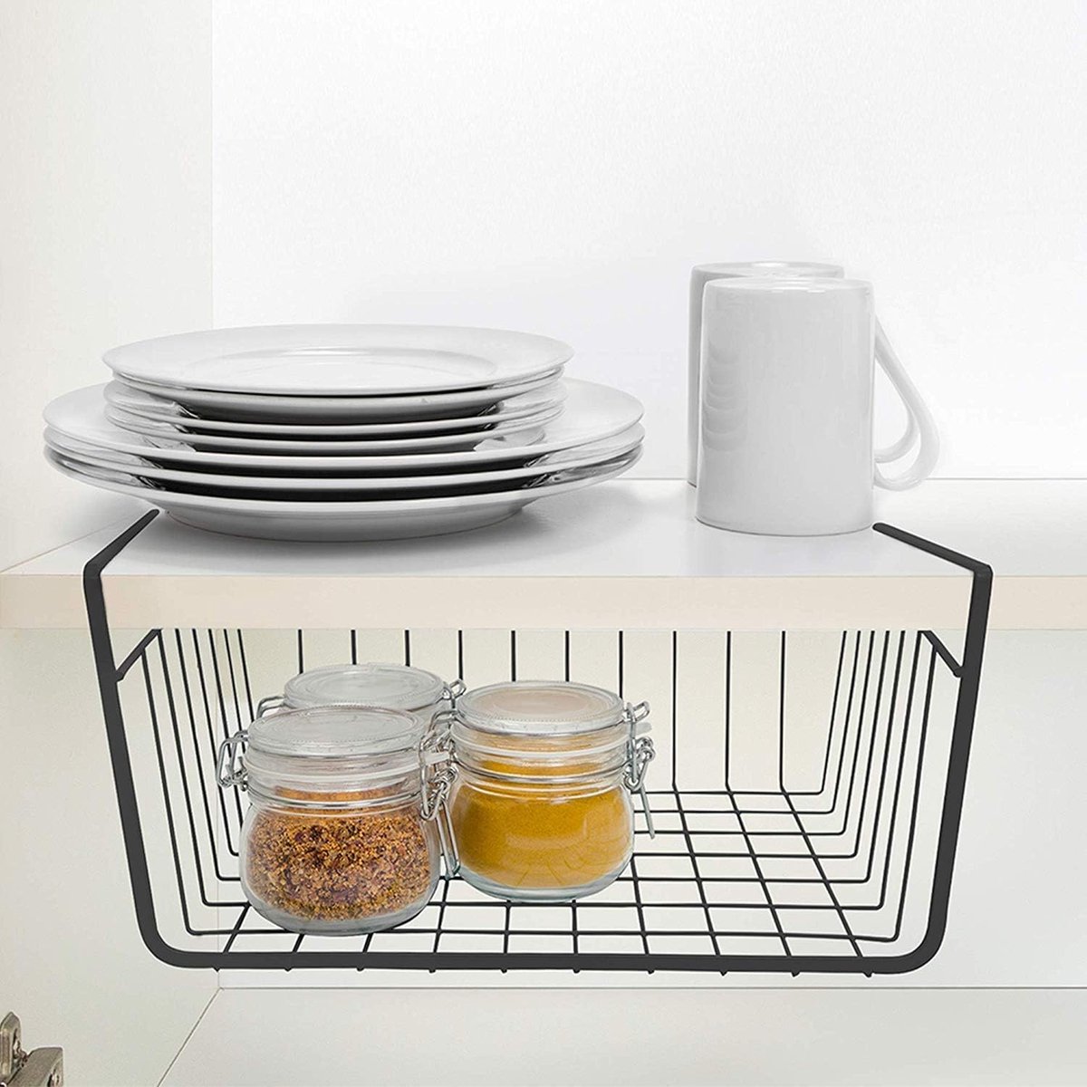 Closet Hanging Basket - 2 Pieces - Hanging Baskets - Storage Baskets - Cabinet Baskets - Tidy Hanging Basket - Hanging Basket for Closet - Hanging Basket for — image 2