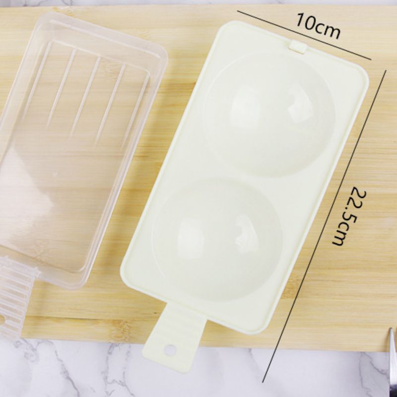 2Pcs Microwave Egg Poacher, 2 Cavity Microwave Egg Cooker Double Egg Cups for Boiled Eggs Multifunction Egg Cooker — image 3
