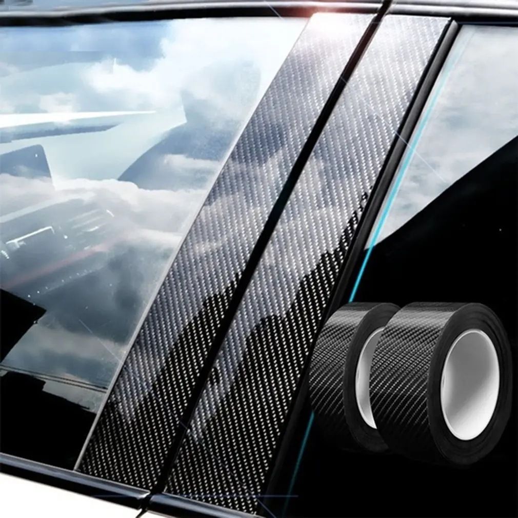 Car Door Protection Strip Wu dayi Carbon Fiber 3x3m Transparent sticker [pvc] three layers 10cm width* 10m length — image 2