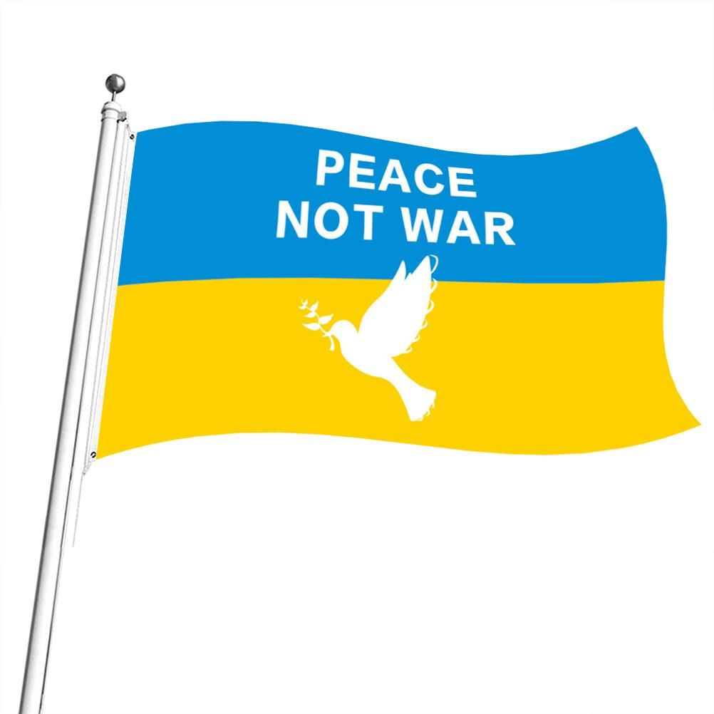 90 x 150 cm Ukrainian Flag Vivid Color Polyester Ukraine National Flags for Outdoor Indoor Decoration — image 4