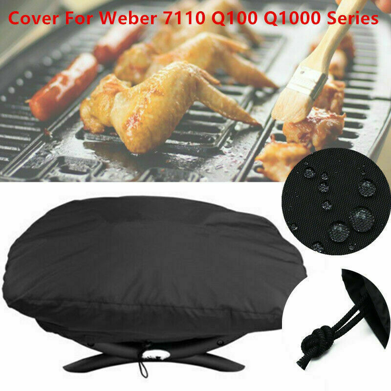 210D Grill Cover for Weber Q1200 and 1000 Gas Grills, Fits Q1200, Q1400, Q1000, Q100, Q120, Baby Q Models, Anti-UV..DEBUNS — image 2