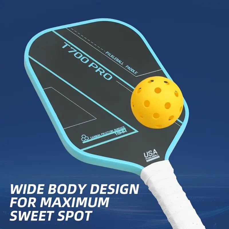 1PCS T700 PRO Carbon Fiber Pickleball Paddle: 8.0oz Lightweight Wide Body Control Paddle for Beginners & Seniors(YELLOW) โ image 3