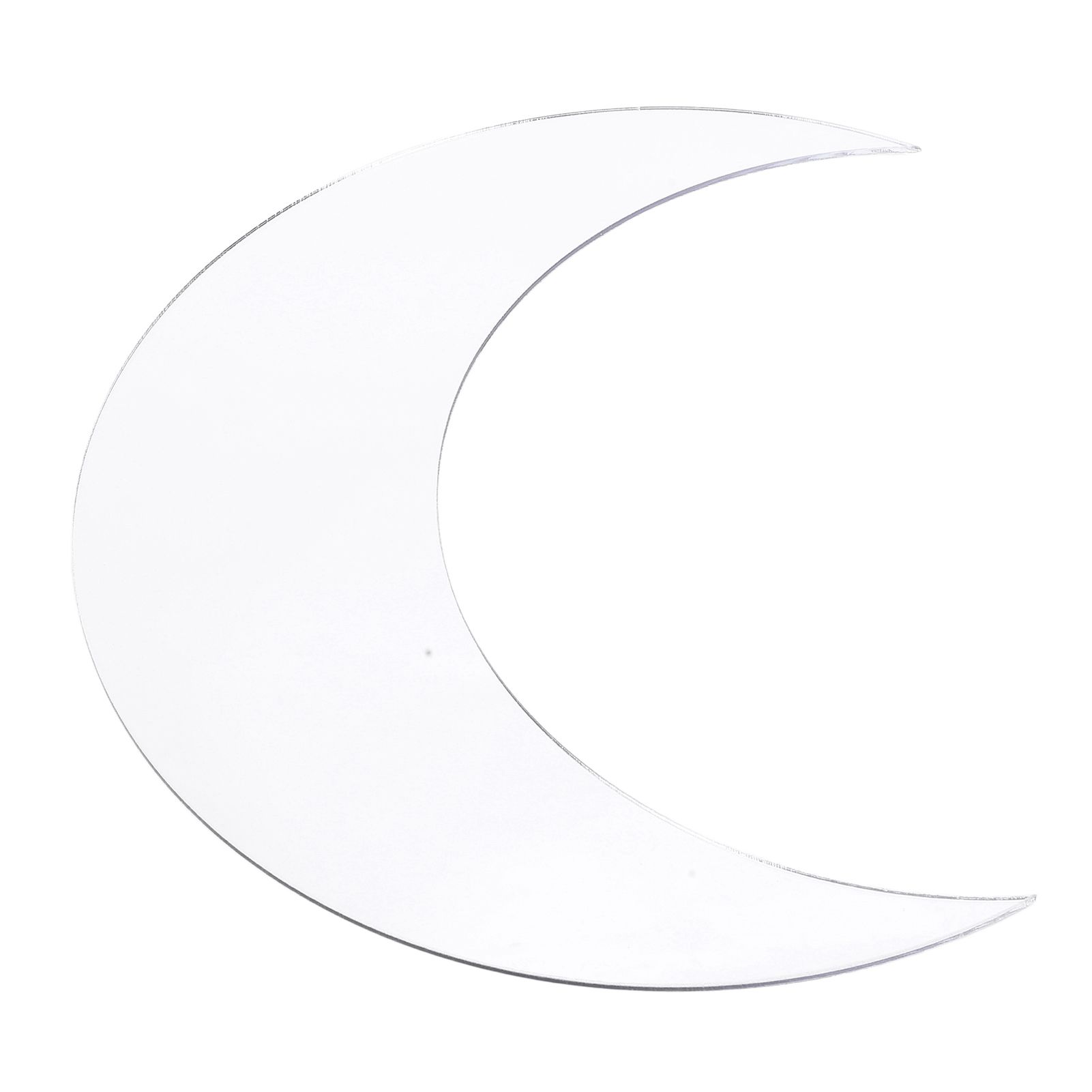 Moon Shape Mirror Wall Sticker Acrylic Decorative Background Decal for Home Office CorridorSilver โ image 5
