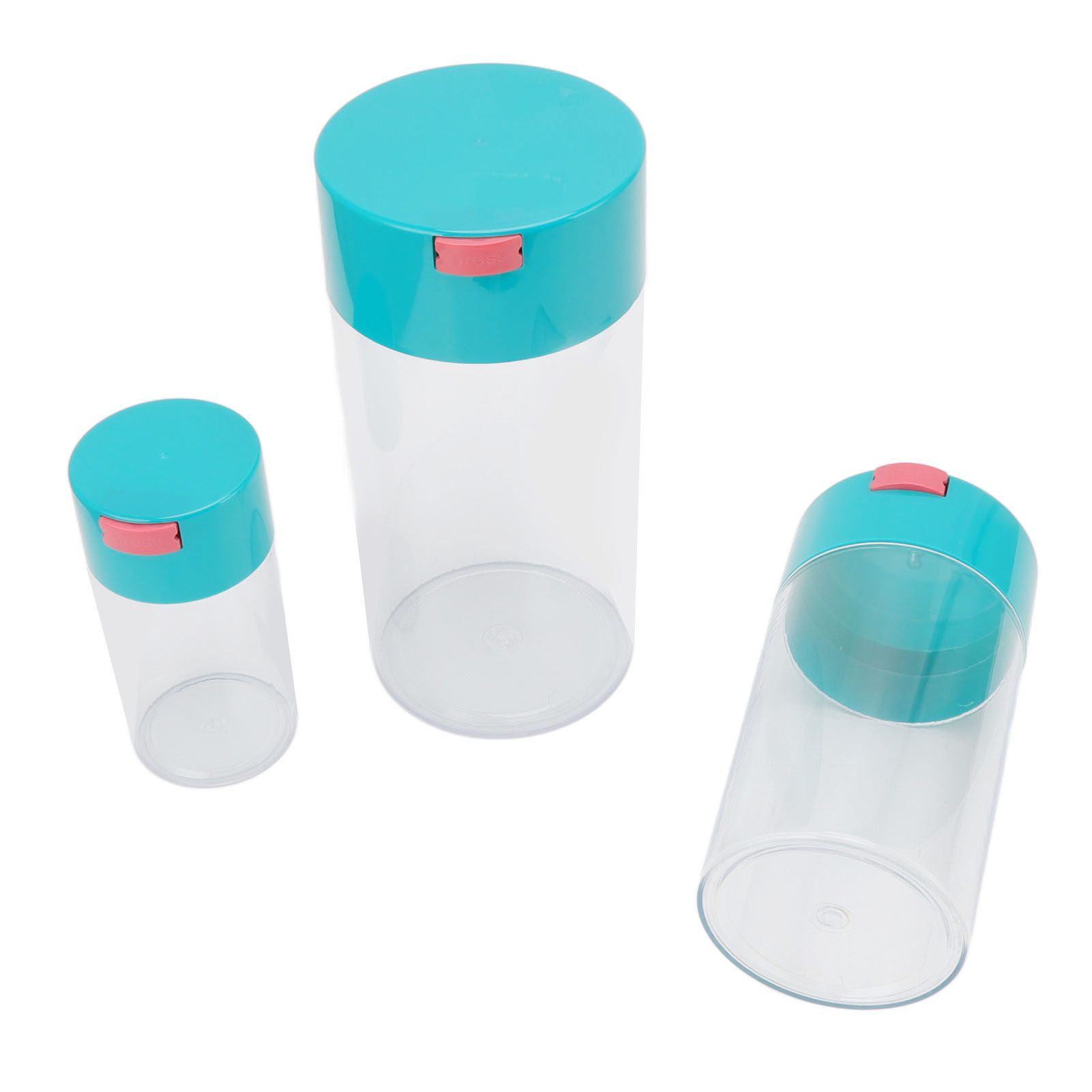 Airtight Jar Set Transparent 2100ml 1100ml 400ml Plastic Vacuum Storage Cans for Dried Fruit Coffee Bean Tea โ image 5