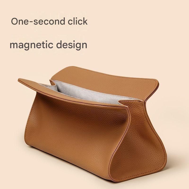 Brown Hair Dryer Storage Bag - Faux Leather Travel Organizer with Magnetic Closure, Waterproof Heat Resistant Pouch for Straighteners Curling Irons and Styling โ image 3