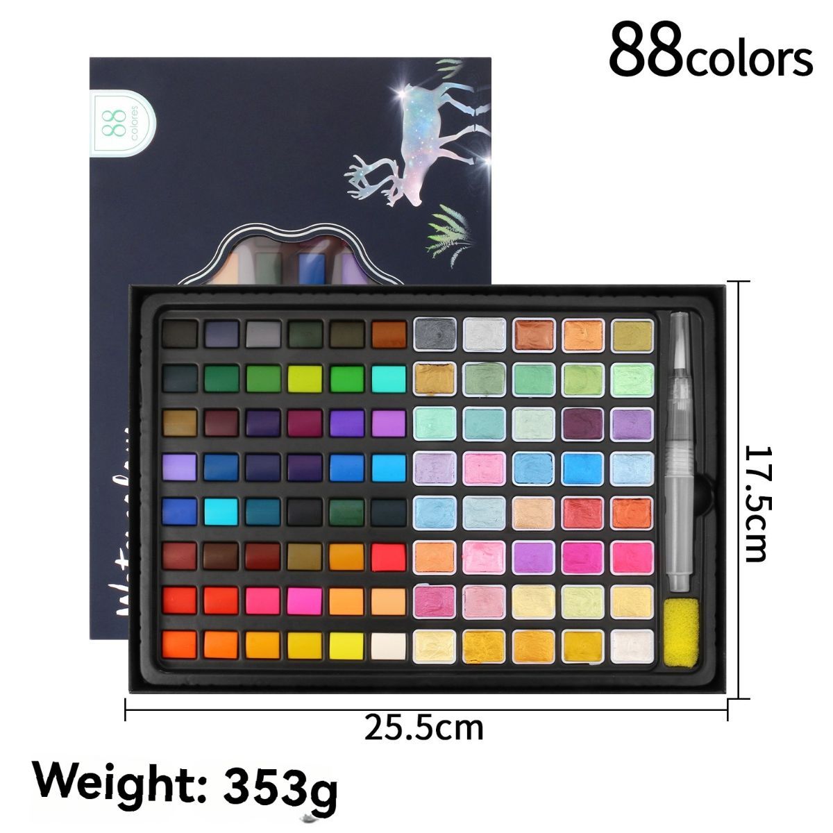 solid watercolor paint set