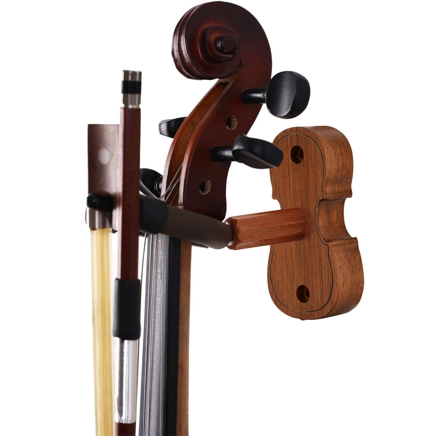 Violin Wall Mount Violin Hanger with Bow Hook Home & Studio Rosewood Violin/Viola Stand Special design โ image 4