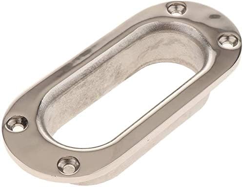 Hawse Pipe Silver Winch Cable Lead Guide Stainless Steel Rectangular Boat Fairlead for Marine Ship Yacht — image 5