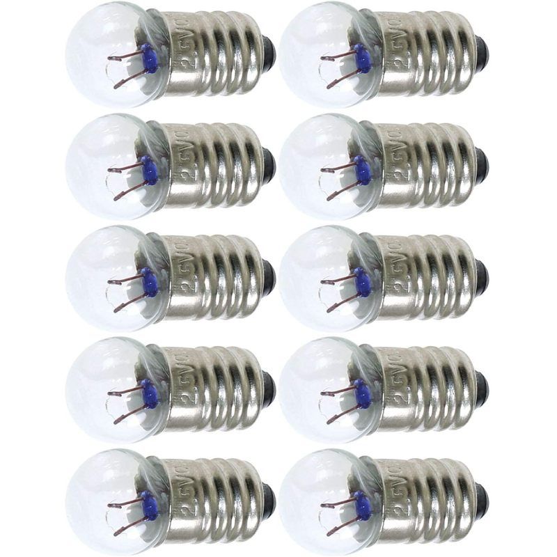 50pcs E10 Mini Light Bulbs 2.5V 0.3A Physical Electrical Experiment Screw Base Indicator Light Incandescent Bulb Old-Fashioned โ image 2