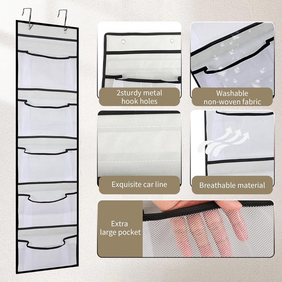 Hanging Storage Bags - Hanging Storage Boxes - Comes with 5 Mesh Pockets - Perfect as Hanging Storage Boxes for the Bedroom - Ideal for Toy Storage โ image 4