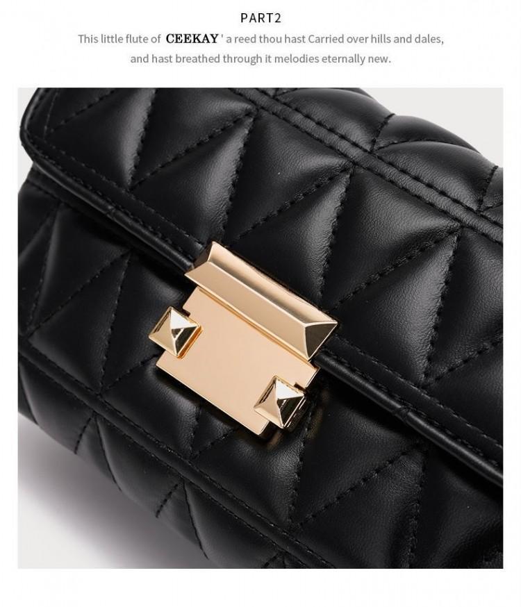 Quilted Chain Crossbody Bag for Women Classic Black Shoulder Underarm Bag Elegant Designer Style Luxury Texture Versatile Daily Handbag โ image 2