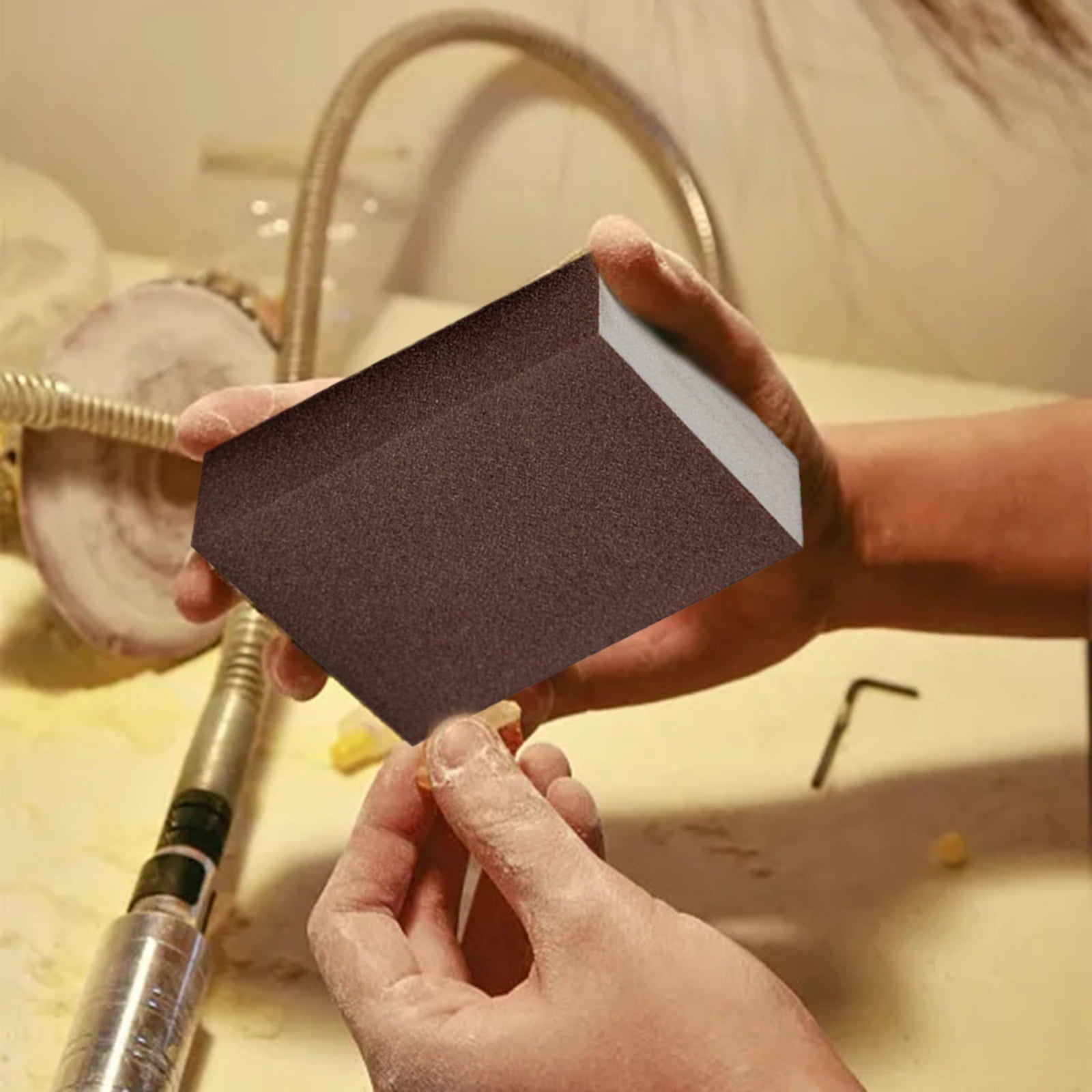 Sanding Sponge, Three Kinds of Grits 60/100/180, Washable and Reusable Handmade Sandpaper Block, Drywall Sandpaper Blocks for Wooden Drywall Sheetrock and โ image 6