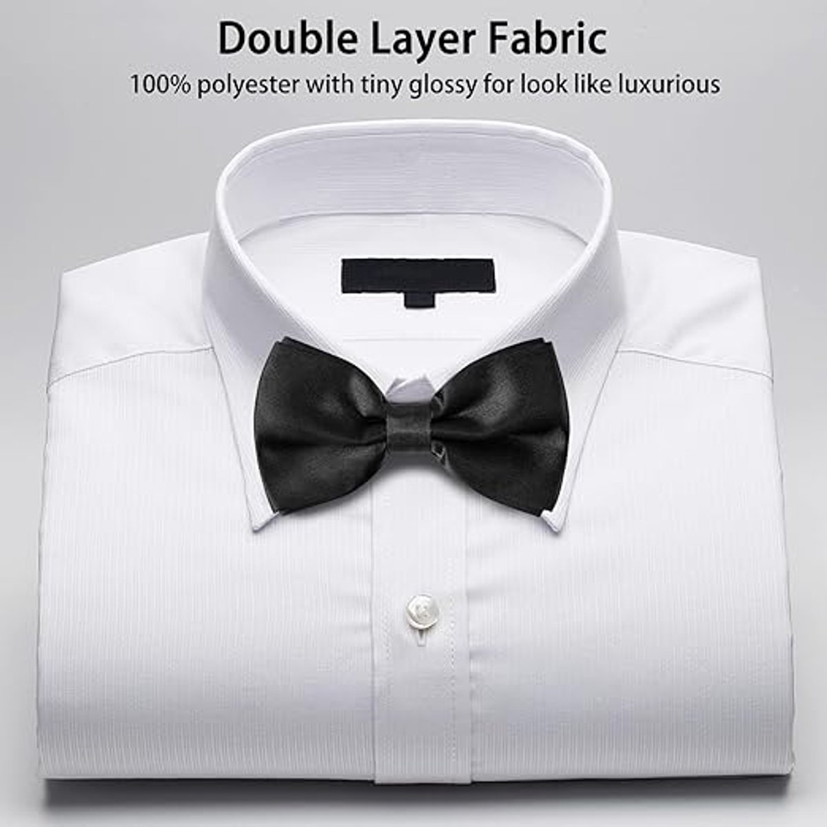 8 men's bow ties, pre-tied men's bow ties, adjustable satin bow tie for all ages — image 3